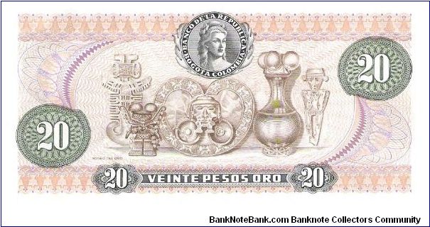 Banknote from Colombia year 1983