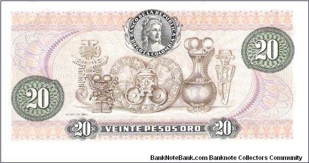 Banknote from Colombia year 1983