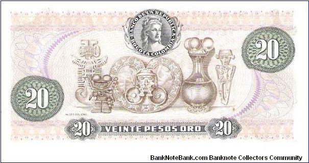 Banknote from Colombia year 1983