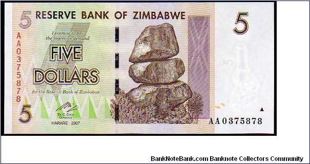 5 Dollars__
Pk New Banknote