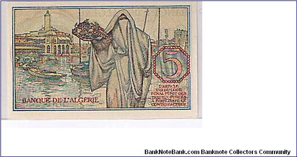 Banknote from Algeria year 1944