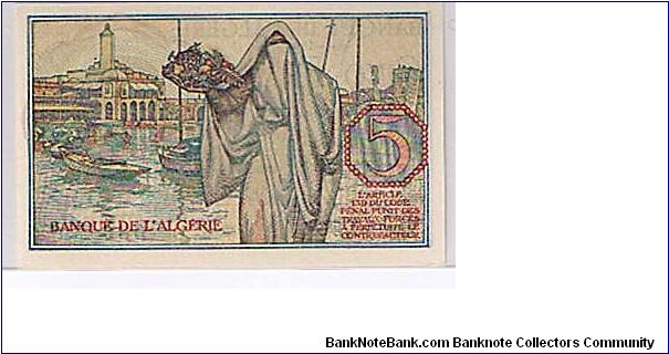 Banknote from Algeria year 1944