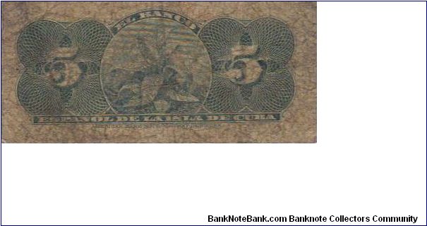 Banknote from Cuba year 1896