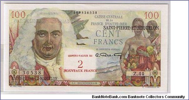 ST PIERRE AND MIG-
2NF/100 FRANCS Banknote