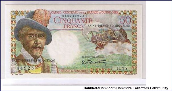 ST PIERRE AND MIG-
50 FRANCS Banknote