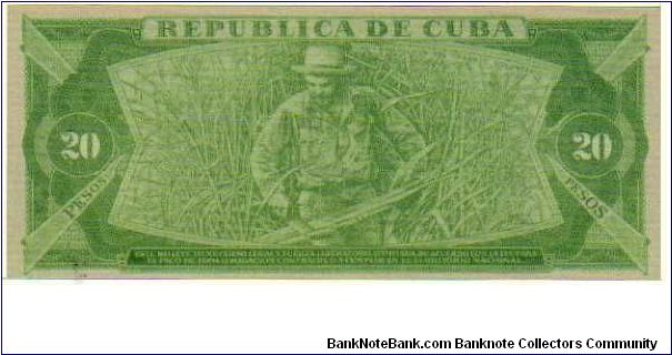 Banknote from Cuba year 1958