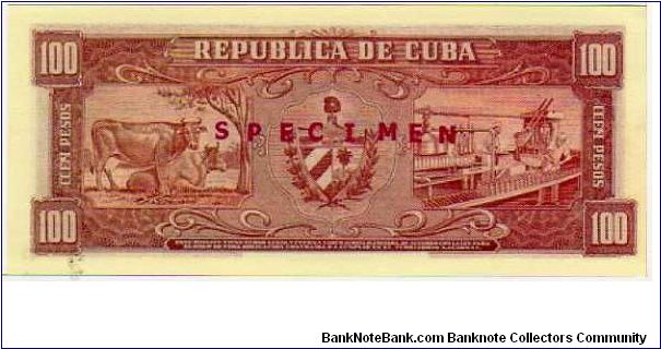 Banknote from Cuba year 1958