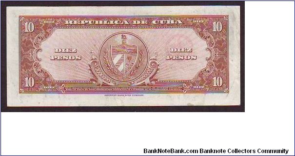 Banknote from Cuba year 1958