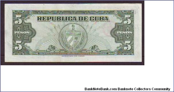 Banknote from Cuba year 1958