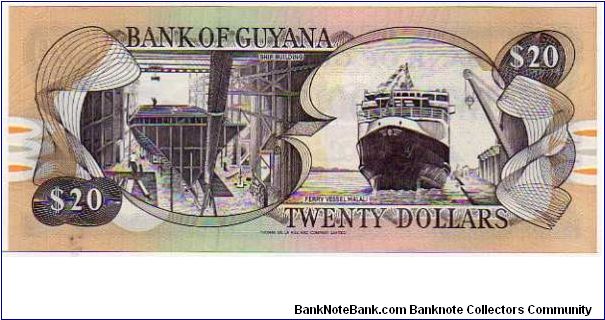 Banknote from Guyana year 2005