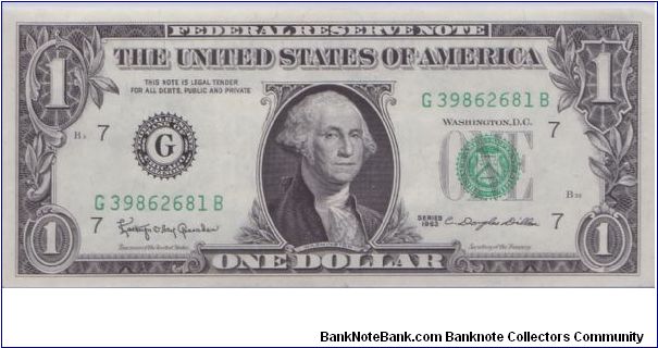 1963 $1 CHICAGO FRN Banknote