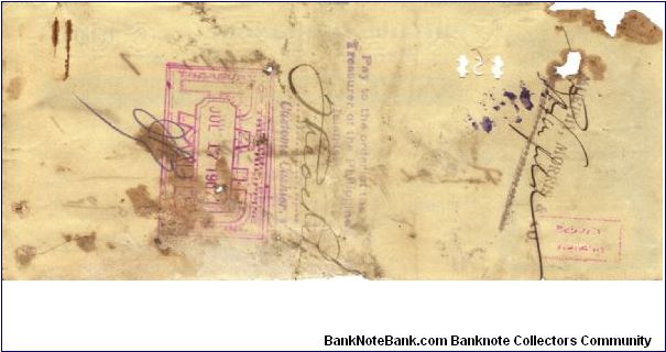 Banknote from Philippines year 1907