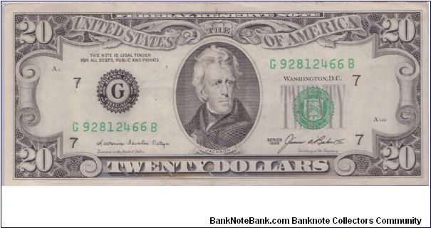 1985 $20 CHICAGO FRN Banknote