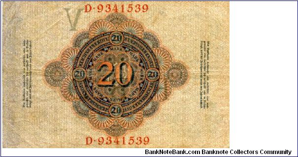 Banknote from Germany year 1910