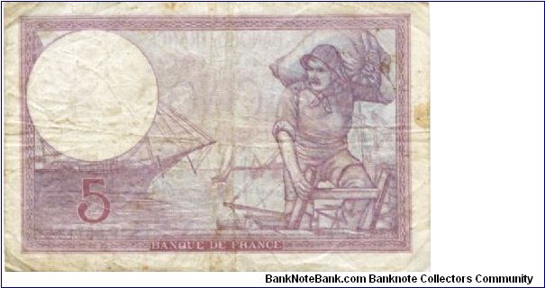 Banknote from France year 1939