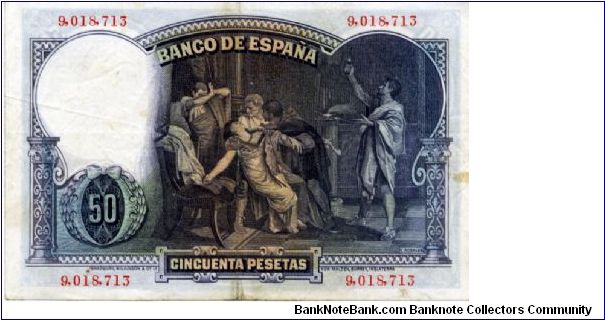 Banknote from Spain year 1931