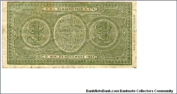 Banknote from Italy year 1944