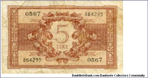 Banknote from Italy year 1944