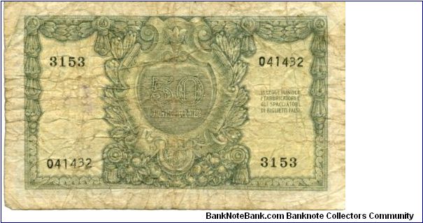 Banknote from Italy year 1951