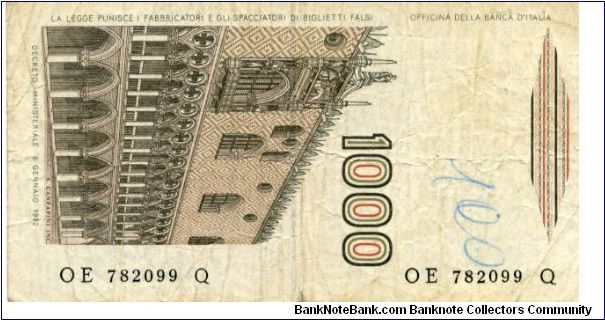 Banknote from Italy year 1982