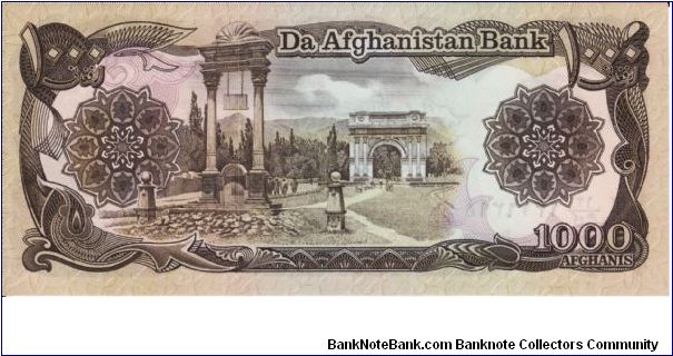 Banknote from Afghanistan year 1991