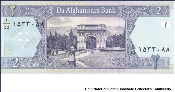 Banknote from Afghanistan year 2002