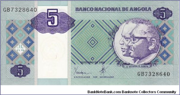 5 Kwanzas P144 Banknote