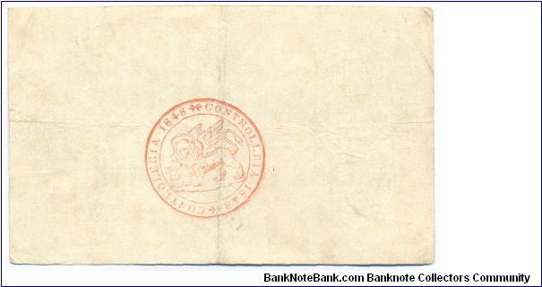 Banknote from Italy year 1848