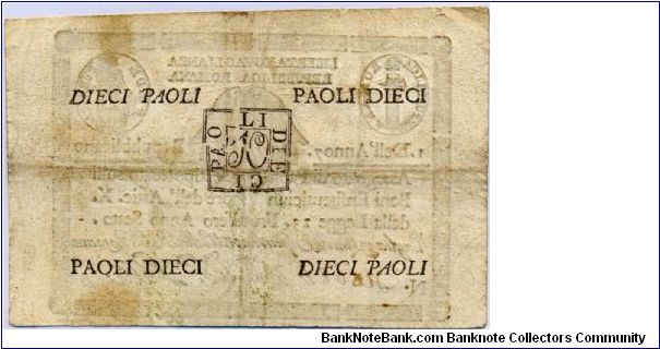 Banknote from Italy year 1798