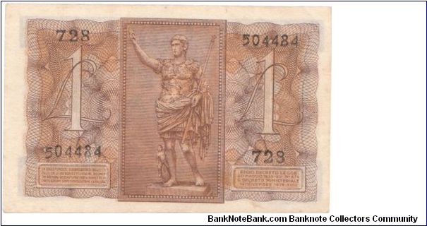 Banknote from Italy year 1939