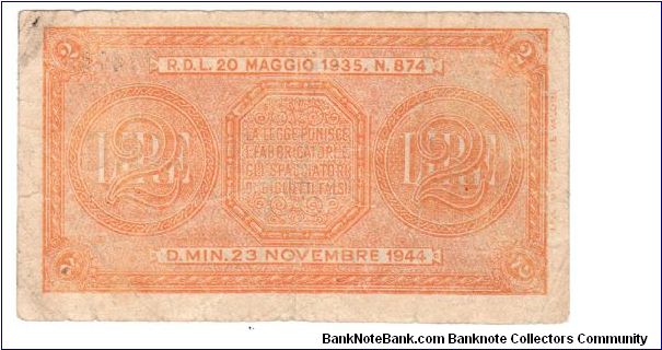 Banknote from Italy year 1944