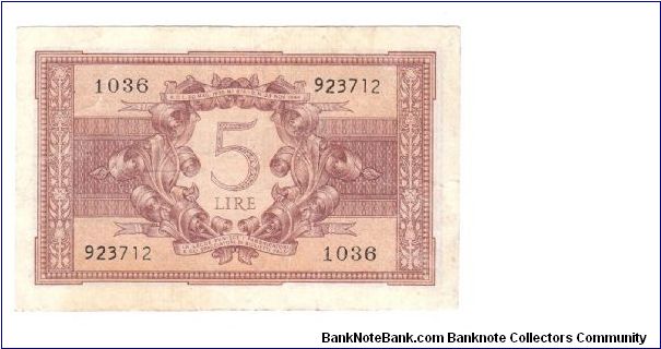 Banknote from Italy year 1944