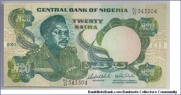 Nigeria 20 Naira 2005 P26. Banknote