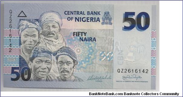 Nigeria 50 Naira 2007 P35. Banknote
