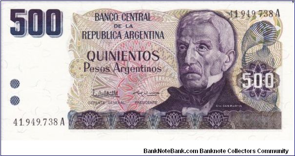 500 Pesos Argentinos P316a Banknote