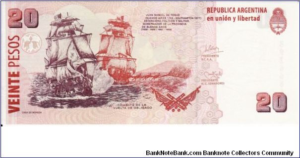 Banknote from Argentina year 2002