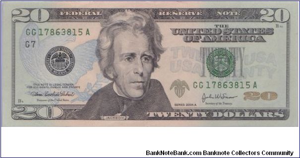 2004 A $20 CHICAGO FRN Banknote