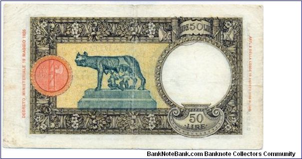 Banknote from Italy year 1940