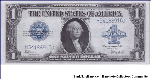 1923 $1 SILVER CERIFICATE

**SPEELMAN/WHITE** Banknote