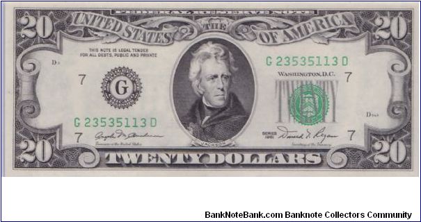 1981 $20 CHICAGO FRN Banknote