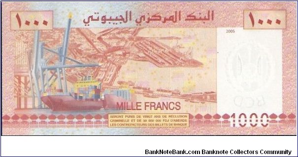 Banknote from Djibouti year 2005