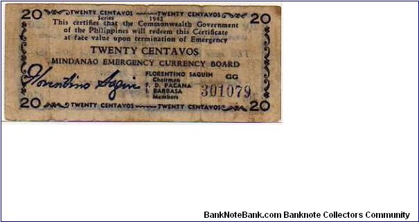 20 Centavos__

pk# S 503 Banknote