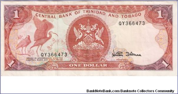 One dollar bill. Banknote