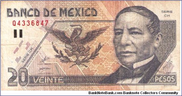 20 Pesos. Banknote