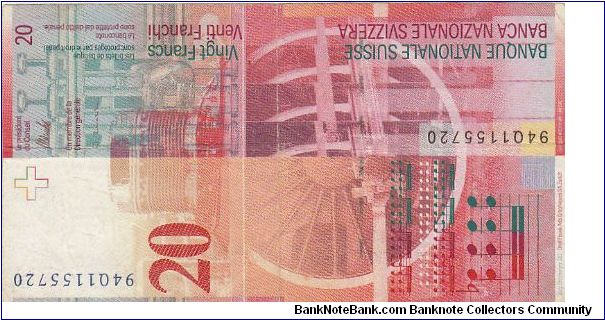 Banknote from Switzerland year 1995
