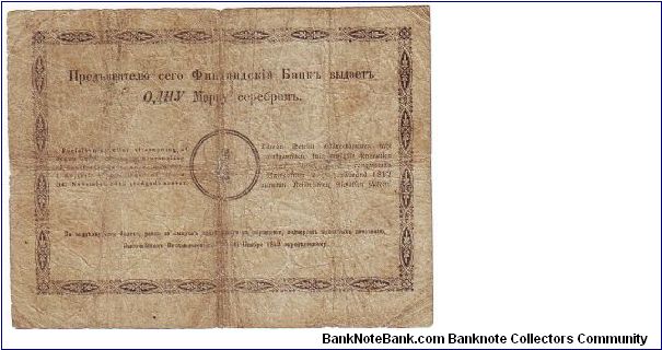 Banknote from Finland year 1867