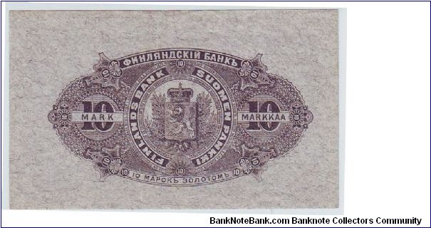 Banknote from Finland year 1898