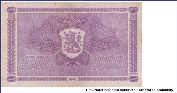 Banknote from Finland year 1945