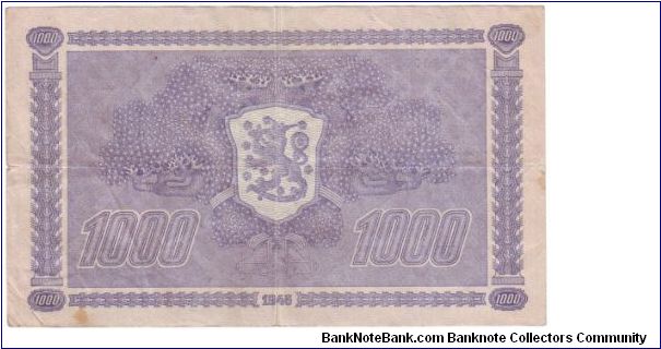 Banknote from Finland year 1945