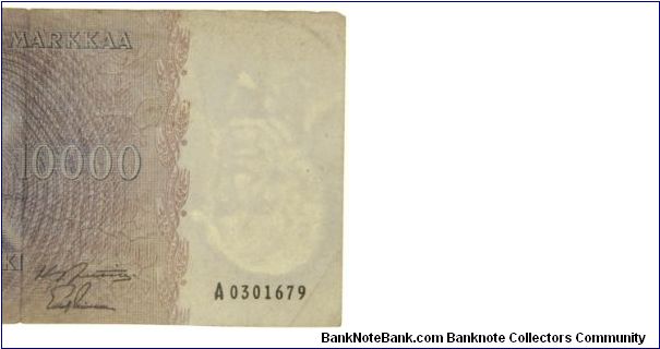 Banknote from Finland year 1955